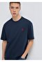 Logo Embroidered Loose Fit 100% Cotton T-Shirt.