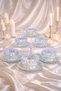 Glow Series Glass Titanium Coated 6-Piece Bowl Set - Rice Pudding, Snack Bowl, Fruit Salad Bowl
