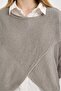 Women's Asymmetrical Cut Knitwear Blouse - 6