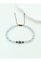 Certified Aa+ Azurite and Malachite, Aquamarine, Moonstone, Garnet, and Hematite Natural Stone Men's Bracelet - Scorpio Zodiac Sign - 3