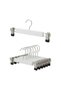 Wooden Trouser and Skirt Hanger with Classic Hook and 10 Pvc Pegs