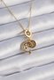 Stylish 316L Steel Gold Color Zircon Stone Moon Star Model Charm Model Women's Necklace Teachers Mothers Love