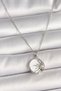 Stylish 316L Steel Silver Color Chain with White Enamel Sunset Model Women's Necklace Teachers Mothers Lover