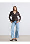 Esvab • Modern & Distinctive Double-Breasted Roba Collar Metal Buckle Gathered Blouse - 3