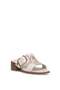 D26Yt-6110 Women's Genuine Leather Heeled Slippers Cream - 2