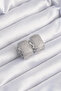 Stylish Brass Silver Color Zircon Stone Minimal Hoop Earrings Teachers Mothers Valentine's Day Gift