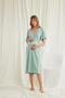 Lace Front Buttoned Maternity Loh Viscose Nightgown - 4