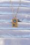 Stylish 316L Gold Color Engraved Evil Eye Vintage Necklace Teachers Mothers Valentine's Day Gift