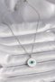 Stylish 316L Steel Silver Color Chain with White Enamel Turquoise Eye Embroidery Model Women's Necklace Teachers Mothers - 2