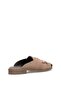 Elit Zyn4200 Women's Genuine Leather Flat Slippers Tan - 6