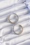 Stylish Brass Gold Silver Colorful Serrated Hoop Earrings Teachers Mothers Valentine's Day Gift - 2