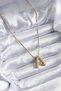 Stylish 316L Steel Gold Color Bubble "A" Letter Model Women's Necklace Teachers Mothers Valentine's Day Gift - 2