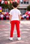 Boys' Red Trousers Slim Fit Flexible Fabric Comfortable Fit Daily and Stylish Use - 6