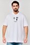 Men Regular Fit Short Sleeve Graphic Print Polo Shirt, White