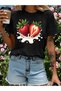 Special Strawberry Design Printed Premium Oversize T-Shirt