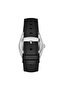 Vintage Design Men's Wristwatch |   39mm Steel Case, Black Leather Strap, Gray Dial - 8