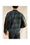 Gingham Patterned Men's City Style Embroidered Khaki Green College Jacket