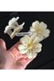 Luxury Elegant Trend Big Matte Daisy Flower Clasp Buckle Female Child Clip 7.5cm Yellow Cream - 3