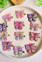 Colorful Beaded Butterfly Buckle 1 Pair - 4