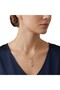 Gold Color Chain Necklace with Zircon Stone Women's Necklace Stainless Steel Stylish Shiny Necklace - 3
