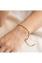 Adjustable Twirl Chain Bracelet Women Gold Color Stainless Steel Stylish Minimal Bracelet - 2