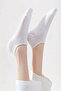 6 Pairs of Women's White Stylish Striped Comfortable Sneaker Socks - 3