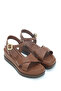 Nvl 402 Cross-Strapped Adjustable Wedge Heeled Sandals