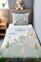 Cute Dinosaurs Garden Patterned Single Baby Kids Pique Set - 2