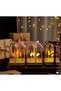 مصباح داخل علبة ورد زجاج مضيئة بقاعدة خشب – ديكور وهدايا فاخرة مع إضاءة - 3