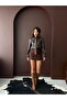 Faux Leather Shirt - Plum |   F2044 - 2