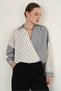 Cross-Fitting Shirt with Collar and Hem - Stone Black |   F2094 - Stone Black