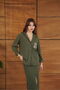Corduroy Embroidered Shirt - Khaki |   F1997 - Khaki - 3