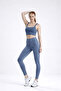 Women's Anthracite Lightly Supported Knitted Strap Padded Sports Bra Bustier