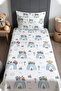Transportation World Patterned Bedspread and Pillowcase
