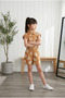 Girl's Daisy Patterned Shorts Set Summer - 2