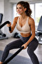 Sports Bra Seamless Laser Cut Wire Free Ribbed Modern Gym Chic Comfortable Bra - 2