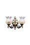 Two-Armling Applique Decorated Dress with Antique Finish and Matte Honey Color Glass - 2