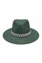 Unisex Stripe Detailed Straw Fedora - 3