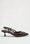 Women's Heeled Shoes - 5 cm Thin Heel Pointed Toe Open Back Stiletto Shoes Brown Yanki - 8