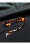 Oval Cut Powder Amber Prayer Beads Yellow Black Moire Prayer Beads - 2