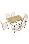 Camping Table and Chairs Set 6 Chairs 1 Table Folding Outdoor Picnic Set Portable - 3