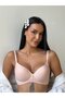 Corded Fabric Unpadded Underwire-Free Pink Bra (736) - 2