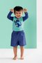 Uv Protection Upf 50+ Kids Swim Set - Long Sleeve Dinosaur Top & Shorts Swimsuit - D-Rex Collection - 2