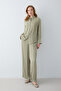 Modal Satin Shirt Set 32-2738 - 2