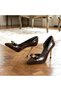 (Cico) Heeled Women's Shoes with Bowtie Detail on Heel Brown - 3