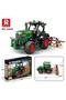 جرار تكنيك 22015 RC (جون دير 6130 آر) مع جهاز تحكم ومحرك، مجموعة مكعبات بناء إبداعية - 8