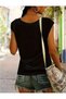 Cat Printed Women's Oversize Sleeveless T-Shirt - 2