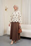 Women's Ecru Daisy Embroidered Laser Cut Openwork Long Sleeve Bohemian Blouse - 5