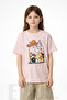 Girl's Sweet Cats Printed Combed Cotton T-Shirt Fun Summer Cotton