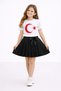 Girl's Turkish Flag T-Shirt and Pleated Skirt Set – April 23, October 29 Performance Outfit - 2